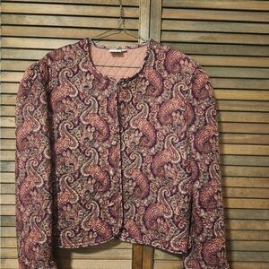 Vera Bradley Quilted Paisley Jacket